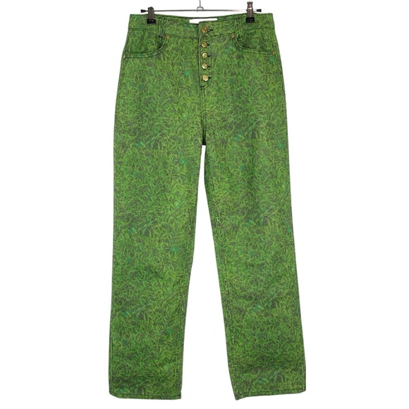 HOUSE OF SUNNY London Fields Jessie High Waisted Button Fly Straight Leg Jeans 4 - Picture 3 of 13